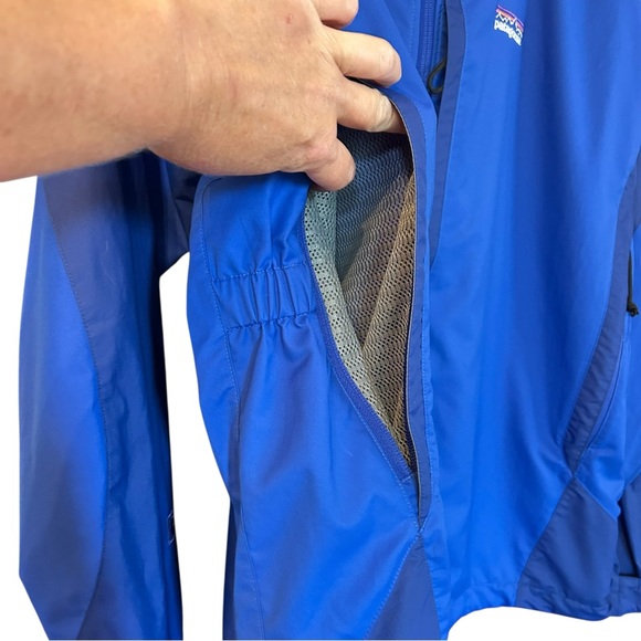 Patagonia Royal Blue Outdoor Krystal Jacket water resistant hooded jacket Y2K - Picture 4 of 9